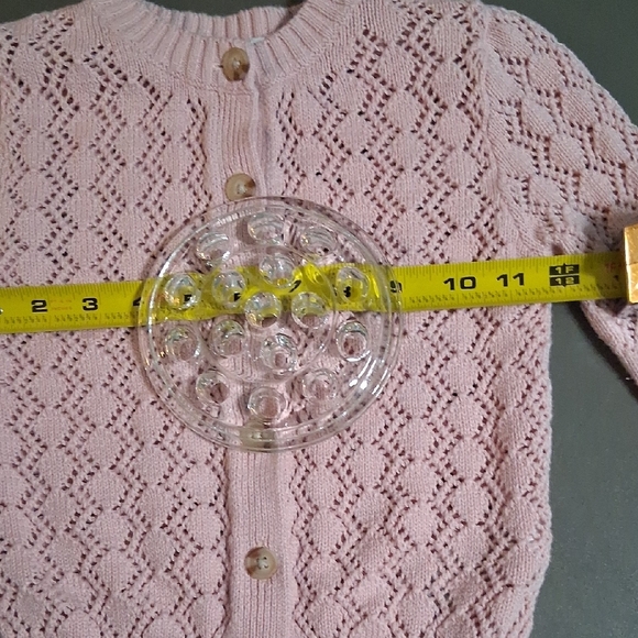 Old Navy Lace Knit Cardigan in Light Pink  100% Cotton Size 4T - Picture 4 of 6